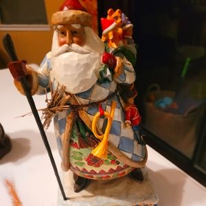 Jim Shore " Bringing Christmas Joy" Santa figurine. Beautifully detailed.